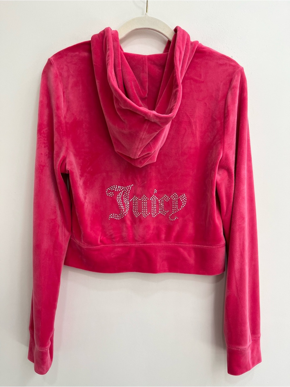 Juicy Couture Hot Pink Velour Track Suit Rhinestone Bum Size Medium - Picture 5 of 16